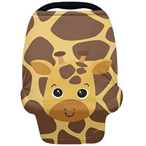 SCRAWLGOD Housses de siège de voiture à imprimé girafe pour bébés, auvent de siège auto multi-usages pour bébé, housse de porte-bébé, housse d'allaitement douce, respirante pour l'allaitement, cadeau - Publicité