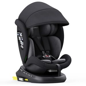 XOMAX 946i Siège enfant rotatif à 360° avec ISOFIX, fonction inclinable, évolutif, 0-36 kg, 0-12 ans, groupe 0/1/2/3, harnais 5 points et harnais 3 points, housse amovible, lavable I ECE R129 - Publicité