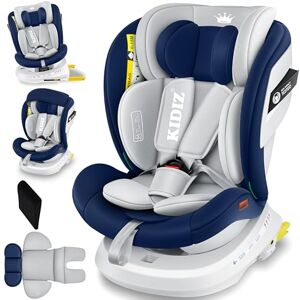 KIDIZ ® Siège auto pour enfant   Siège auto pour bébé   Siège auto pour enfant Isofix Top Tether   pivotant à 360°, groupe 0/1/2/3, dès la naissance, de 0 à 36 kg   Avec pare-soleil, Navybleu - Publicité