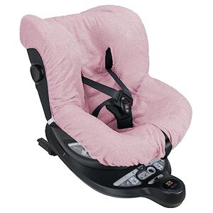 baby idea Babysanity® Housse de siège auto universelle 0/18 en double éponge de coton, 100 % coton, lavable avec passage, sangles – Fabriquée en Italie – Rose - Publicité
