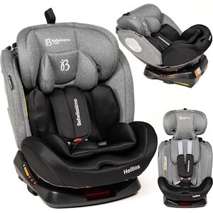 Bebelissimo Siège auto Isofix pivotant 360 ° groupe 0+/1/2/3 (0-36kg) Hellios gris/noir - Publicité