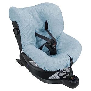 baby idea Babysanity® Housse de siège auto universelle 0/18 en double éponge de coton, 100 % coton, lavable avec passage, sangles – Fabriquée en Italie – Bleu - Publicité
