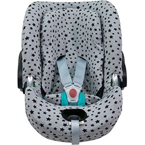 JYOKO KIDS Housse pour siège auto bébé en coton compatible avec Cybex Aton Cloud- Q-M-2-4-5 (ATON Q, Black Star) - Publicité