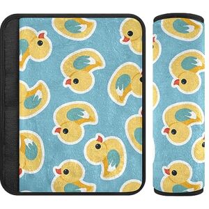 GuoChe Lot de 2 housses de siège douces pour bébé Motif canard Bleu jaune 25,4 x 19,6 cm - Publicité