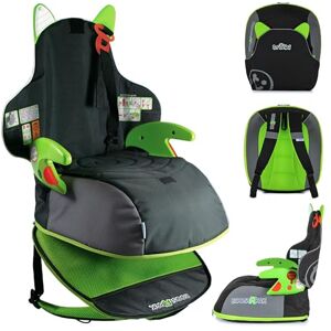 Trunki BoostApak – Siège Auto & Sac à Dos Enfants Rehausseur Chaise Enfants Groupe 2-3 Transformable en Sac à Dos – Rehausseur Voiture Enfant Vert - Publicité