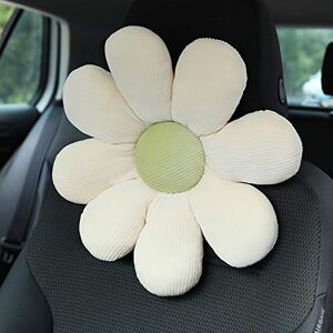 yuqijia YUQI Oreiller De Cou De Voiture De Fleurs En Peluche De Voiture Appui-tête blanc cassé - Publicité