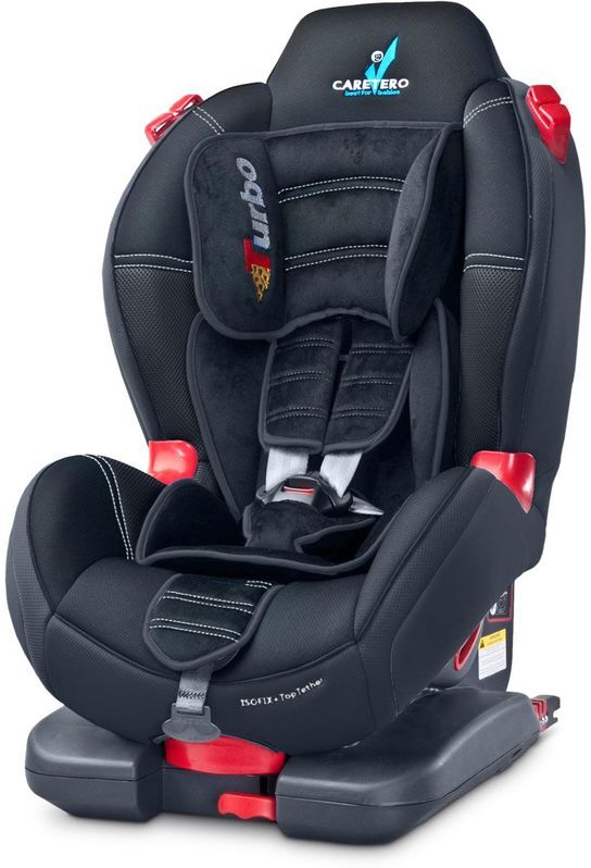 HUCOCO Siège auto groupe 1/2 bébé enfant 9-25 kg SPORT TURBO FIX ISOFIX - Noir