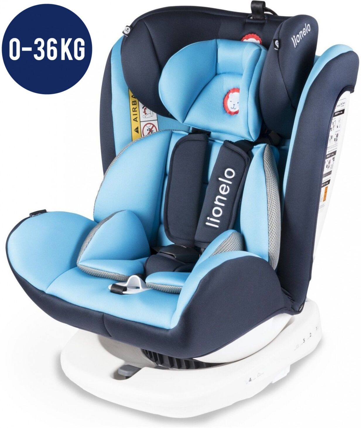 Lionelo Siège Auto Lionelo Bastian Isofix 0-36 kg Bleu