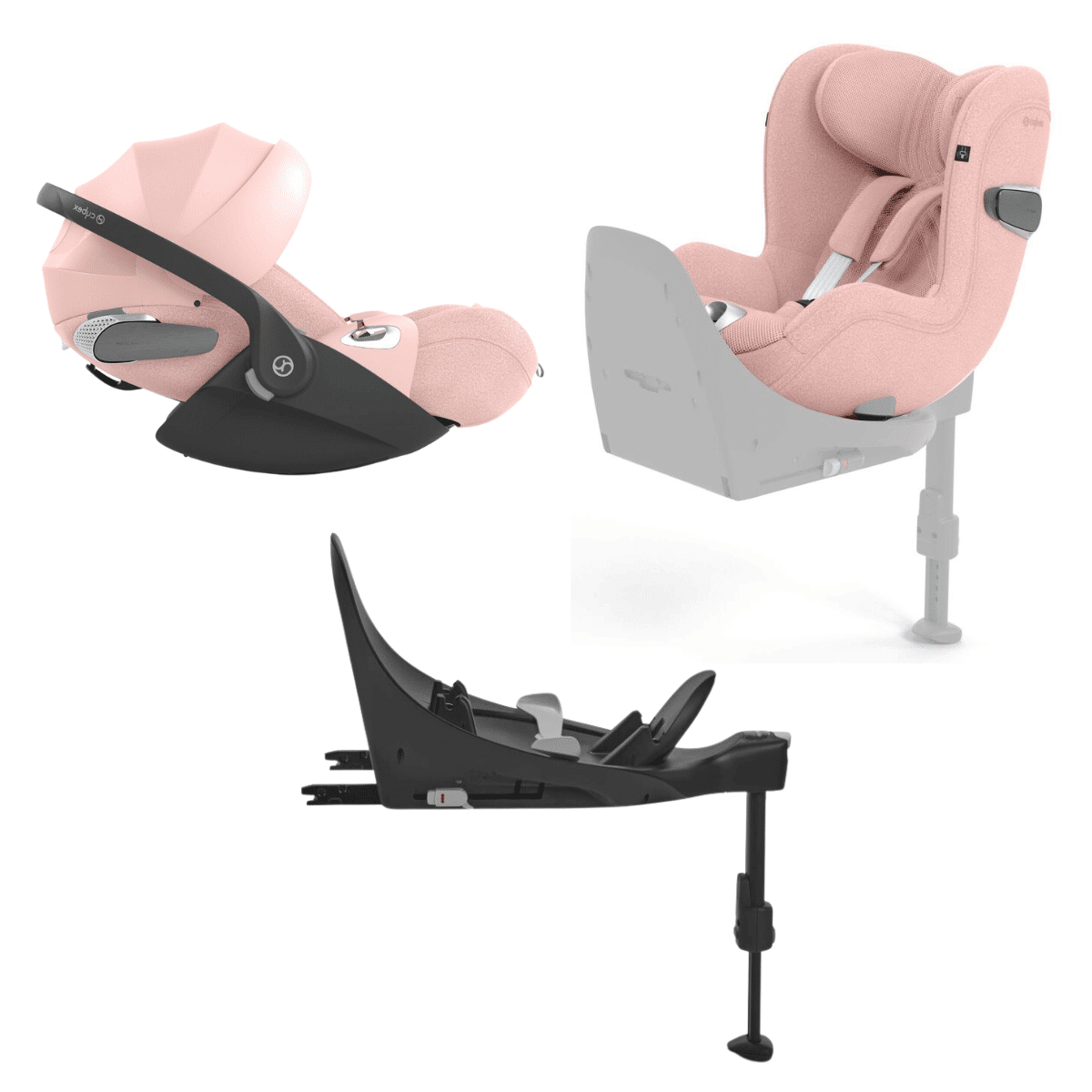 Cybex Promo Cloud T e Sirona T con Base T i-Size Peach Pink Plus