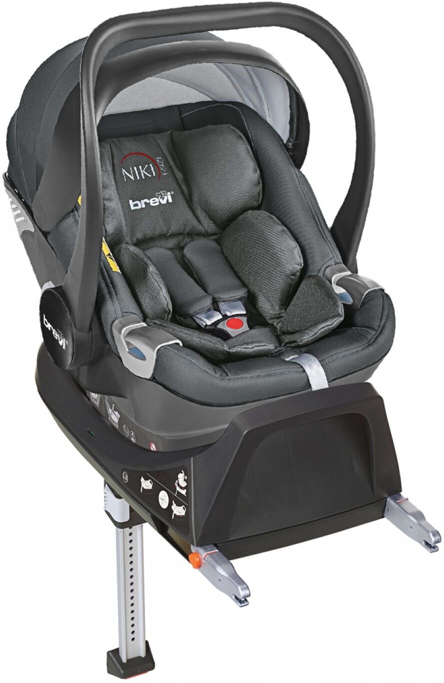 Brevi Seggiolino Auto Brevi Niki Grigio 40-80 cm Isofix con Base Auto i-Size