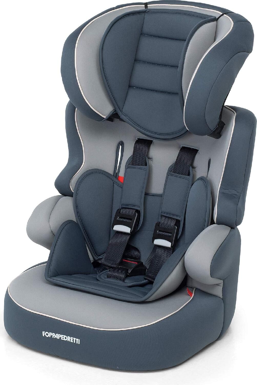 foppapedretti 32720 seggiolino auto 9-36 kg / 15m - 12 anni / 76-150 cm / gruppo 1-2-3 colore grigio babyroad