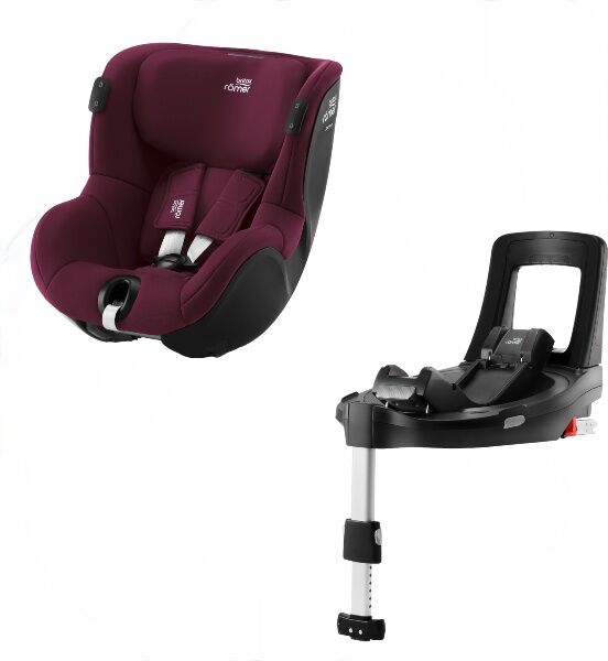 Britax  bilstol, dualfix Isense M/base, småbarnstol - Burgundy Red