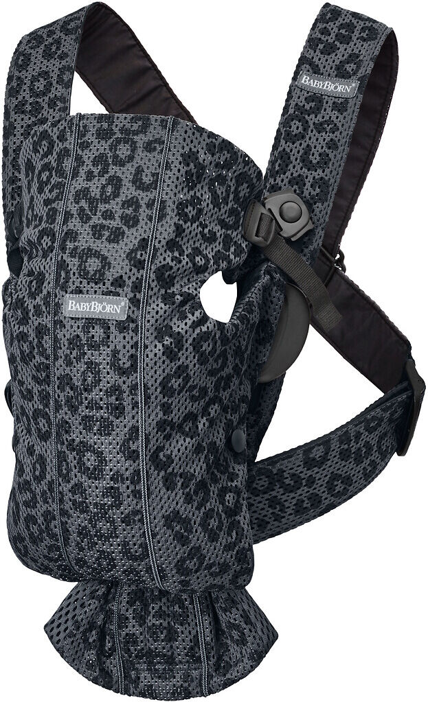 Babybjorn Porta-bebé mini 3d mesh   Leopardo Cinzento/Preto