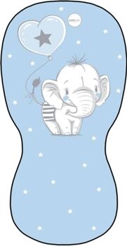 Pekebaby Colchão de Berço Universal Elefante Azul