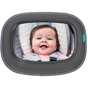 01109102www Munchkin Baby In-Sight Car Seat Mirror, Wide Angle Baby Car Mirror for Rear Facing Babies & Toddlers, Large Child Car Mirror, 100% Shatterproof & Crash Tested, Essential Travel & Baby Car Accessories