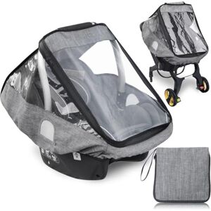 Bighippo Car Seat Rain Cover,Universal Car Seat Rain,Waterproof, Windproof Protection,Protect from Dust Snow,Rain Cover Features Quick-Access Zipper Door and Side Ventilation.(Gray Melange)