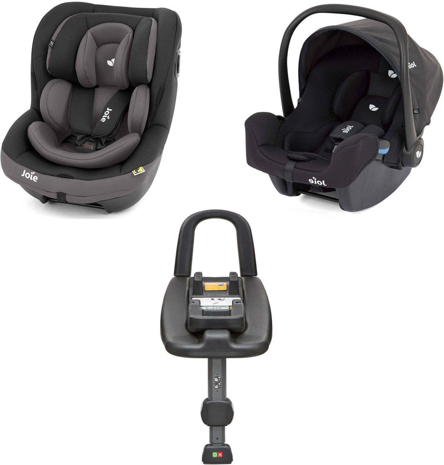 Joie i-Snug Group 0+ and i-Venture Group 1 Car Seat with i-Base Bundle - Ember