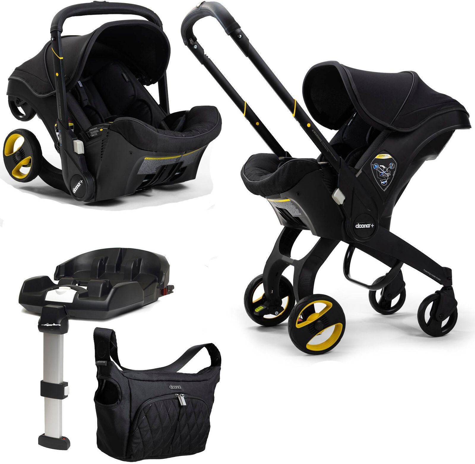 Doona Infant Car Seat / Stroller *Limited Edition* with ISOFIX Base - Midnight Black