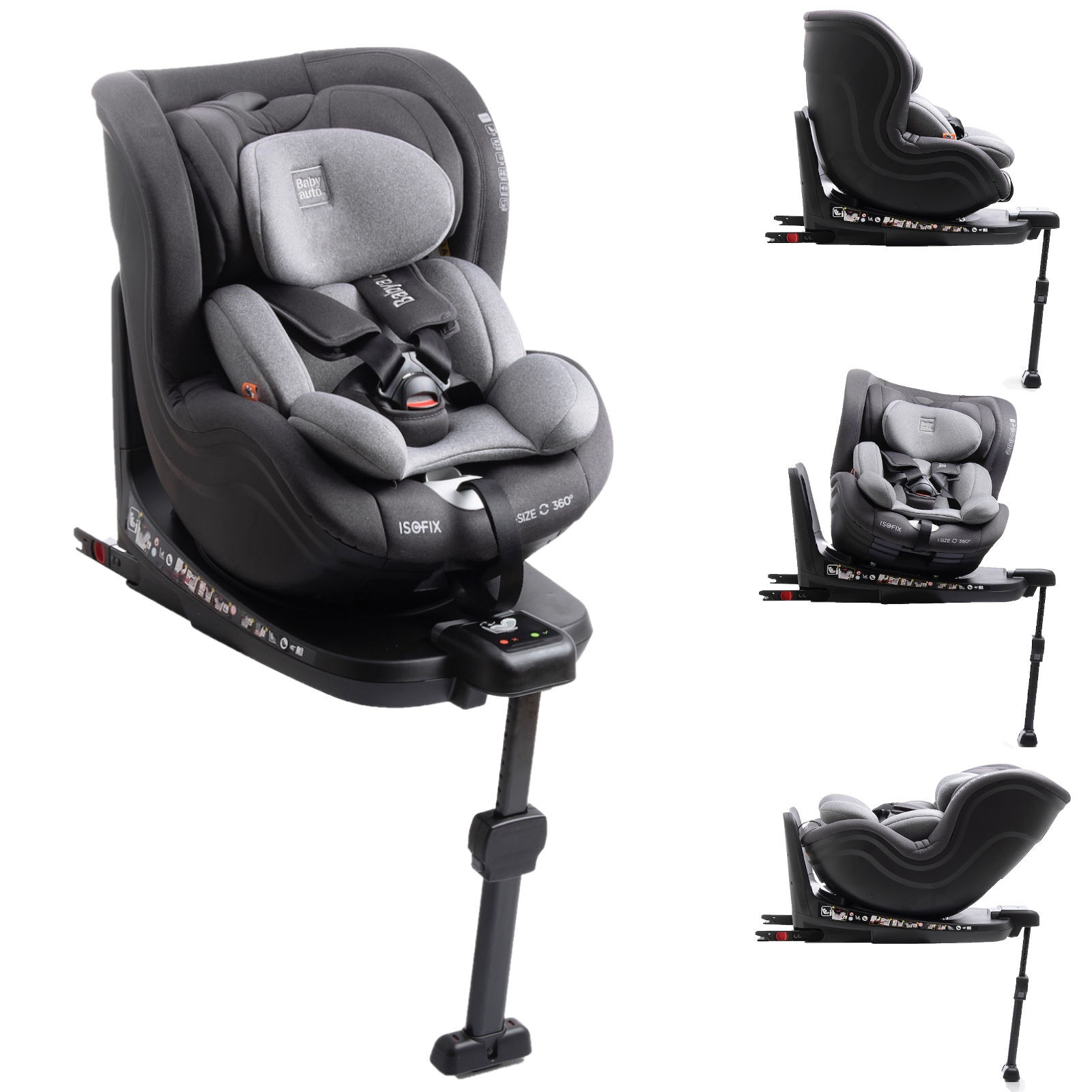 Babyauto Signa i-Size Spin 360 Group 0+/1 ISOFIX Car Seat - Grey Melange