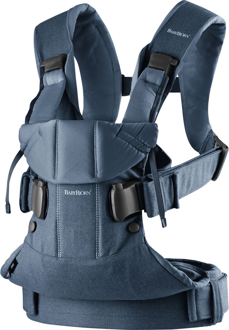 BABYBJORN Babytrage One Baumwolle BLAU