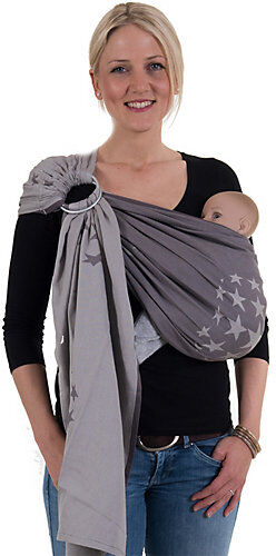 Hoppediz Babytragetuch Ring-Sling, Los Angeles, grau