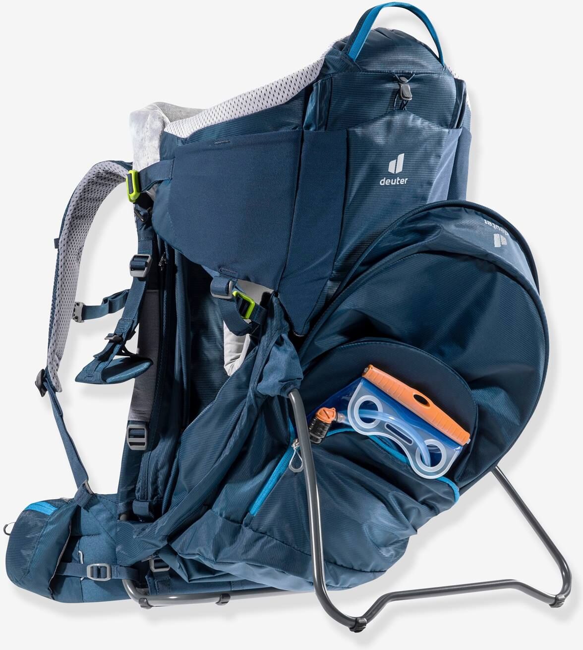 Portabebés Kid Comfort + protección para el sol DEUTER azul oscuro liso