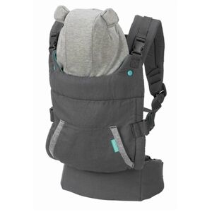 Porte-bébé dorsal ventral Cuddle Up ergonomique capuche gris