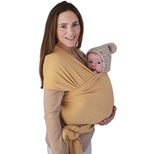 mushie Écharpe de Portage pour Nouveau-Nés & Bébés   Porte-Nourisson Avec Poche Intégrée   100% Coton Biologique   de 3,6 à 14,9 Kg   Beige Melange - Publicité