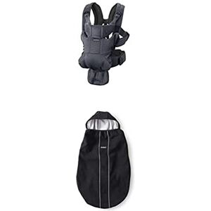 BabyBjörn Bundle of  Porte-bébé Move, Mesh 3D, Anthracite +  Cape pour Porte-bébé, Noir - Publicité