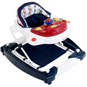 Baninni Trotteur Classic 2-en-1 retro rouge pour bébé avec fonction balançoire à roulettes, lumière, musique, centre de jeu Table à manger pour bébé pliable à partir de 6 mois - Publicité