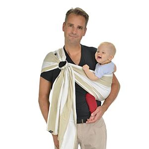 Hoppediz Ring-Sling, Porte-bébé pour les Nouveau-nés et Bébés, Écharpe de portage avec deux anneaux en aluminium, 0-36 mois, 3-20 kg, Kairo - Publicité