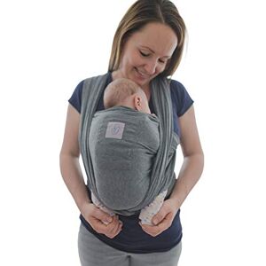 M.M.C. Écharpe porte-bébé avec poche avant avec sac porte-bébé et instructions (français non garanti) – longue écharpe de portage élastique pour bébés prématurés et nouveau-nés (gris) - Publicité