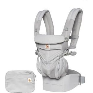 Ergobaby Porte-bébé Omni 360 Cool Air Mesh 4 positions pour nouveau-né à tout-petit (0-3 ans), porte-bébé ergonomique et sac à dos, gris perle - Publicité