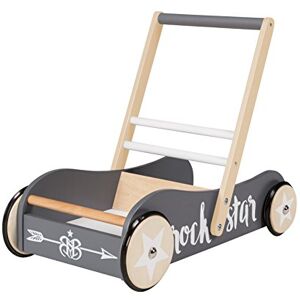 roba Trotteur Bébé "Rock Star Baby 3" en Bois avec Frein Chariot de Marche Hauteur Poignée 45 cm - Publicité