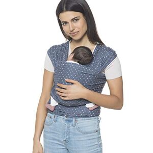 Ergobaby Écharpe de Portage Bébé pour Nouveau-nés Jusqu’à 11 kg, Coral Dots - Publicité