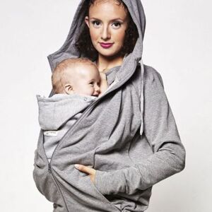 Sweat du parent pour porté bébé gris chiné (taille M)