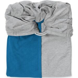 Petite écharpe Sling sans noeud bleu canard et gris chiné