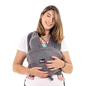 Koala Babycare Baby Sling Easy to Wear - Certified Ergonomic Support - Multi-Purpose Stretchy Baby Carrier Suitable up to 9 kg - Baby Wrap Carrier for Newborn - Anthracite - Registered Design
