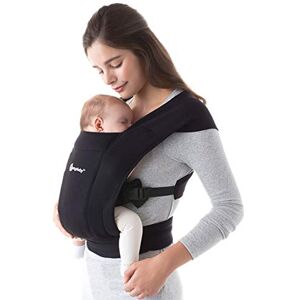 Bcemablk Ergobaby Embrace Baby Carrier for Newborns from Birth with Head Support, Extra Soft and Ergonomic, Pure Black