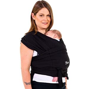 Koala Babycare Baby Sling Easy to Wear - Certified Ergonomic Support - Multi-Purpose Stretchy Baby Carrier Suitable up to 9 kg - Baby Wrap Carrier for Newborn - Black - Registered Design