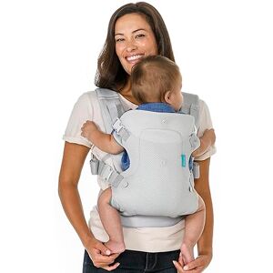 200079-00 Infantino - Flip Breathable 4-in-1 Light & Airy Convertible Carrier - Adjustable Waist Belt & Plush Straps - Ergonomic and Comfortable Baby Carrier - Easy to Clean - Light Grey - 1 Unit