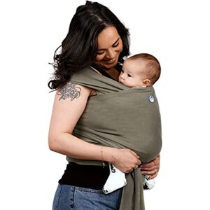 31571604 Gaia Baby Wrap Newborn Baby Sling Carrier Premium Supersoft Tencel Fabric Certified Hip Healthy Forest Green