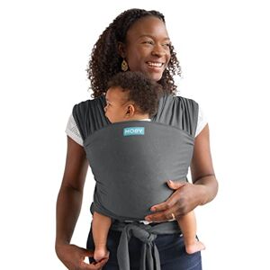 Moby Wrap Baby Carrier Element Baby Wrap Carrier for Newborns & Infants #1 Baby Wrap Baby Gift Keeps Baby Safe & Secure Adjustable for All Body Types Perfect for Mom & Dad Asphalt