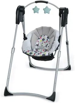 Graco Slim Spaces Compact Baby Swing, Multicolor