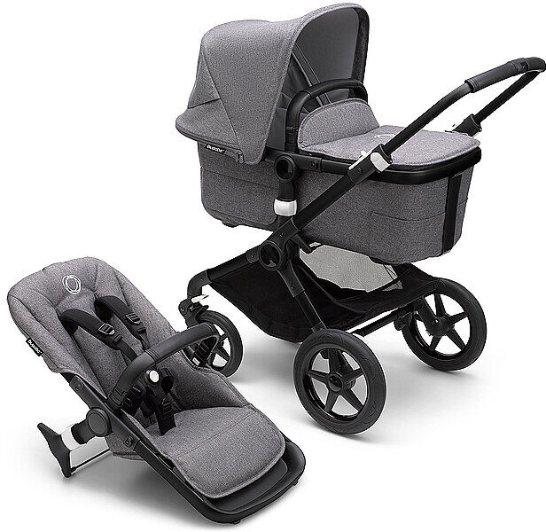 Auf Lager BUGABOO Kombikinderwagen Fox3 Komplett Set Schwarz / Grau 8717447143383 grau EG