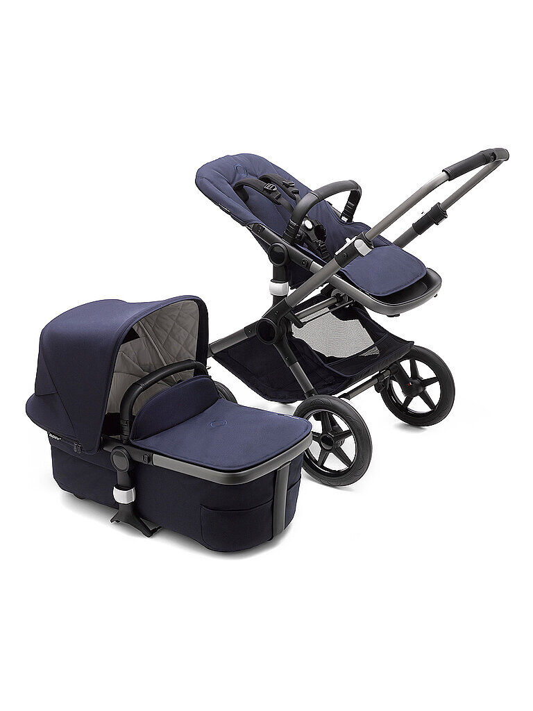 Auf Lager BUGABOO Kombikinderwagen Fox3 Classic Komplett Set Graphit / Marine 8717447143673 blau EG