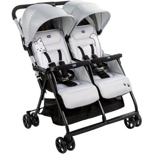 Chicco Zwillingsbuggy »OHlalà Twin, Silver Cat«, 15 kg, Zwillingskinderwagen Silver Cat