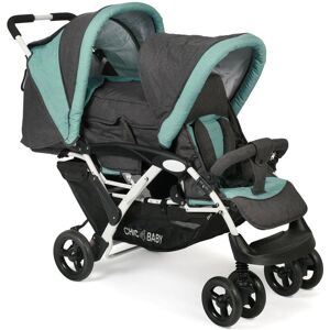 CHIC4BABY Geschwisterwagen »Duo, melange mint«, mit feststellbaren... Melange mint