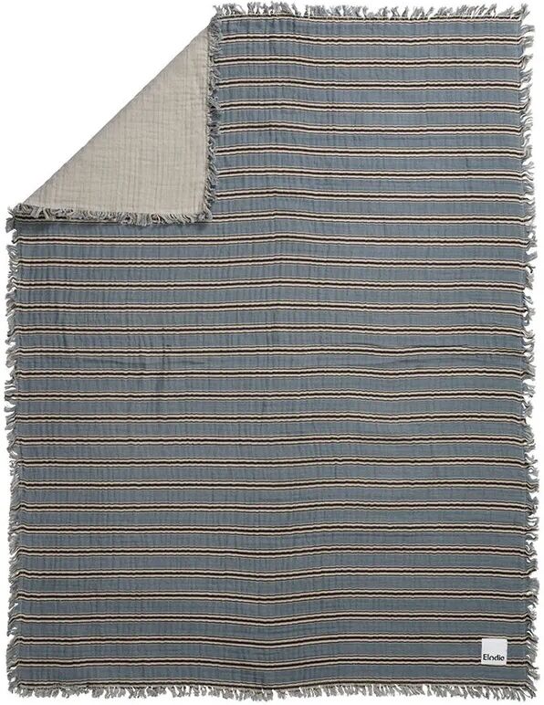 Elodie Details Mulldecke SOFT COTTON – SANDY STRIPES (75x100) in blau/beige