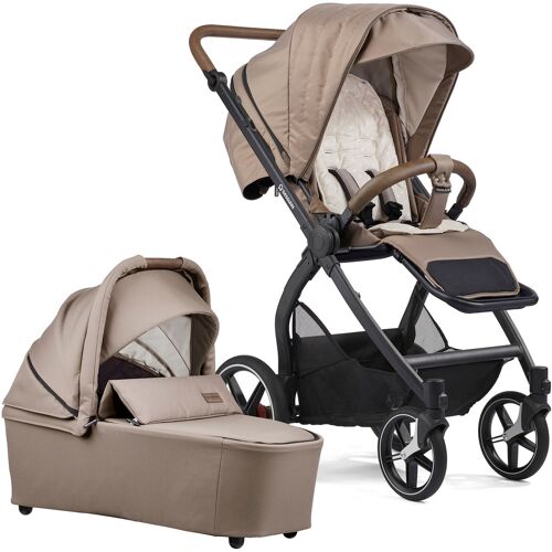 Kombi-Kinderwagen GESSLEIN "FX4 Soft+ mit Aufsatz Swing schwarz, sand" beige (sand) Baby Kinderwagen Kombikinderwagen